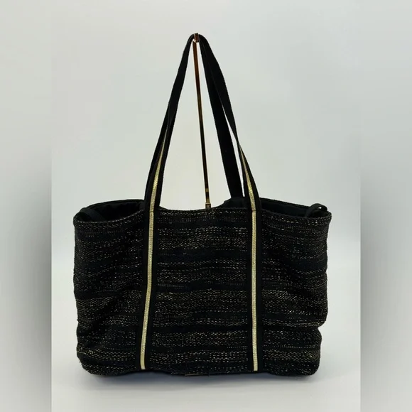 America & Beyond Canvas Bee Glam Hand Beaded Tote Bag - Picture 15 of 15